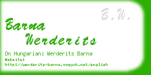 barna werderits business card